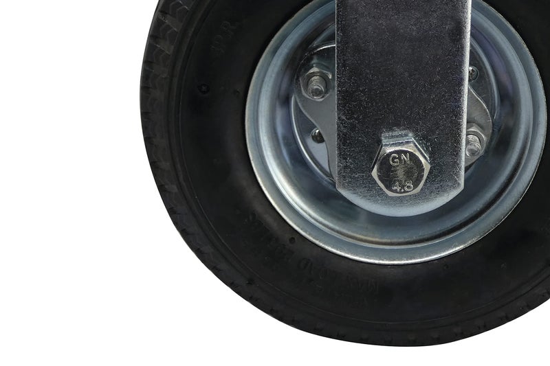 Shepherd Hardware 9795 8-Inch Pneumatic Caster Wheel, Rigid Plate, Steel Hub with Ball Bearings, 5/8-Inch Bore Centered Axle , Black - Image 5
